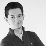 Portrait photo(black and white) of Christoph Witzko.