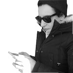 Portrait photo(black and white) of Julia Simplicio.